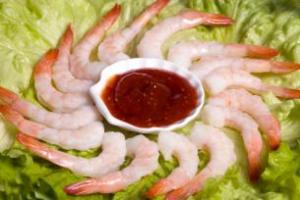 shrimp with cocktail sauce