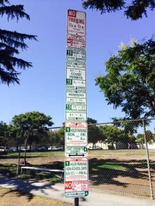 California school parking sign